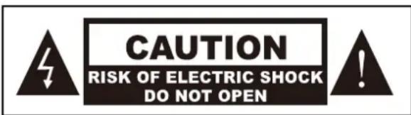 CAUTION RISK OF ELECTRIC SHOCK DO NOT OPEN