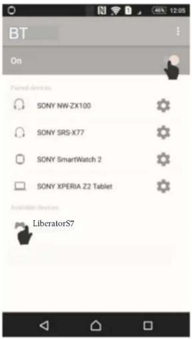 BT On Pared devices SONY NW-ZX100 SONY SRS-X77 SONY SmartWatch 2 SONY XPERIA Z2 Tablet Available devices LiberatorS7