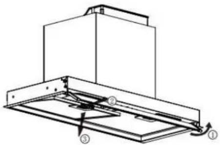 Technical diagram of a mechanical assembly with labeled components and directional arrows