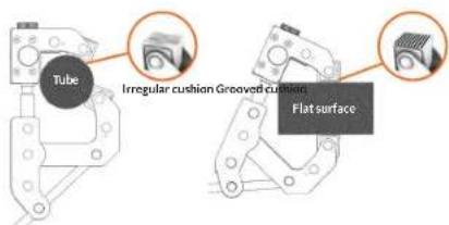 Tube Irregular cushion Grooved cushion Flat surface