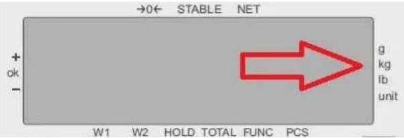PCE Instruments SD 600 - UnIt Cambiar unidad de peso (activar en ACtIV si es necesario) - 2