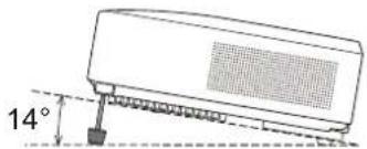 HITACHI CP-X4011NEF - Adjusting the projector's elevator - 1