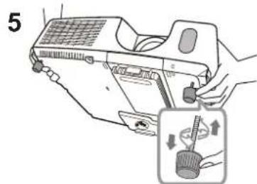 HITACHI CP-X4011NEF - Adjusting the projector's elevator - 3