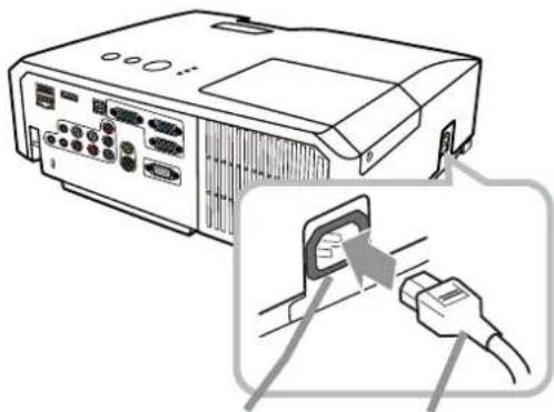 HITACHI CP-X4011NEF - Connecting to a power supply - 1