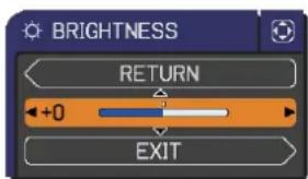 BRIGHTNESS RETURN +0 EXIT