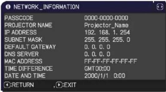 HITACHI CP-X4011NEF - NETWORK menu - 7
