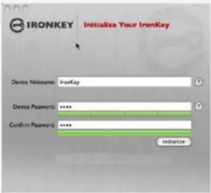 Ironkey Basic D250 8GB - INITIALIZING AND ACTIVATING YOUR IRONKEY ON A MAC - 1