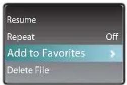Resume Repeat Off Add to Favorites Delete File