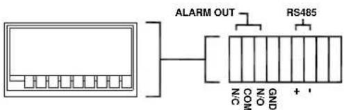 ALARM OUT RS485 N/C COM NO GND +'