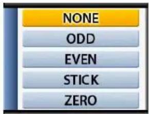 NONE ODD EVEN STICK ZERO