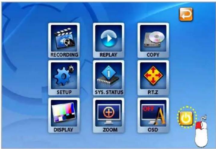RECORDING REPLAY COPY SETUP SYS. STATUS P.T.Z DISPLAY ZOOM OSD