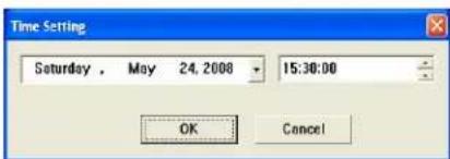 Time Setting Saturday , May 24, 2008 15:30:00 OK Cancel