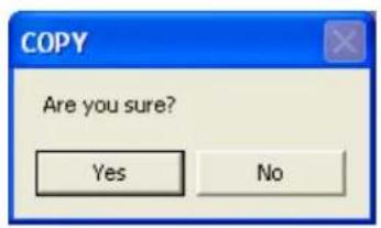 COPY Are you sure? Yes No
