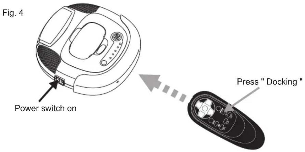 Fig. 4 Power switch on Press " Docking"