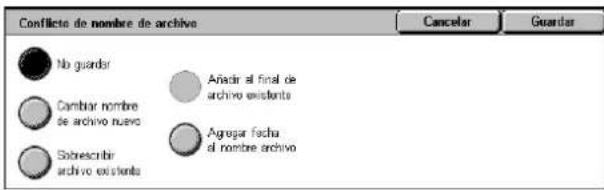 XEROX WorkCentre 5225A - Conflicto de nombre del archivo - 1
