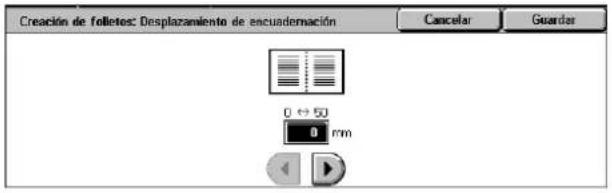 XEROX WorkCentre 5225A - Pantalla [Creación de folletos: Desplazamiento de encuadernación] - 1