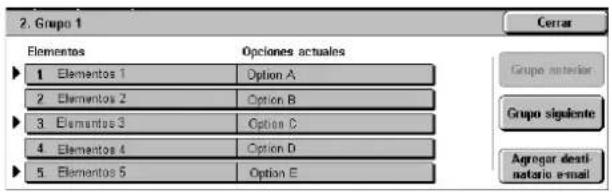 XEROX WorkCentre 5225A - Seleccione las opciones deseadas. - 1