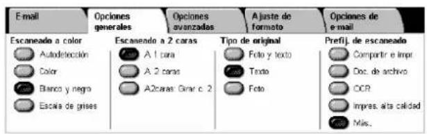 XEROX WorkCentre 5225A - Opciones generales - 1
