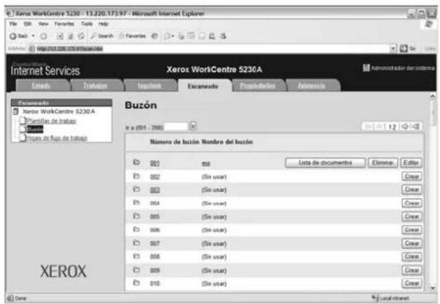 XEROX WorkCentre 5225A - Almacenamiento de los datos escaneados - 1