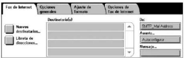 XEROX WorkCentre 5225A - Especificación de destinos de fax de Internet - 1
