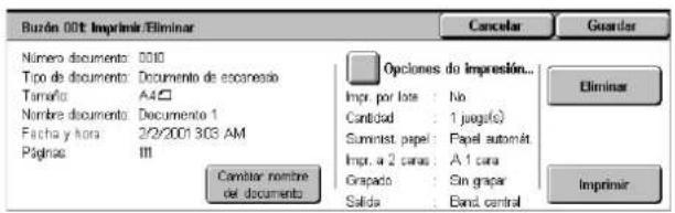 XEROX WorkCentre 5225A - Impresión y eliminación de documentos del buzón - 2