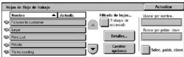 XEROX WorkCentre 5225A - Uso del servicio de hojas de flujo de trabajo - 3
