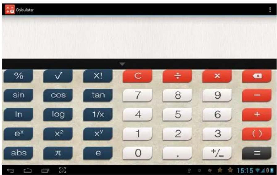 % ✓ x! C ÷ x ← sin cos tan 7 8 9 - ln log 1/x 4 5 6 + e^x x^2 x^y 1 2 3 ( ) abs π e 0 . +/- =