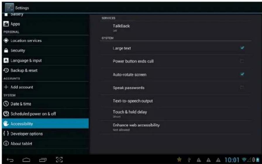 WOXTER Zielo Tab 100 - Accesibilidad - 1
