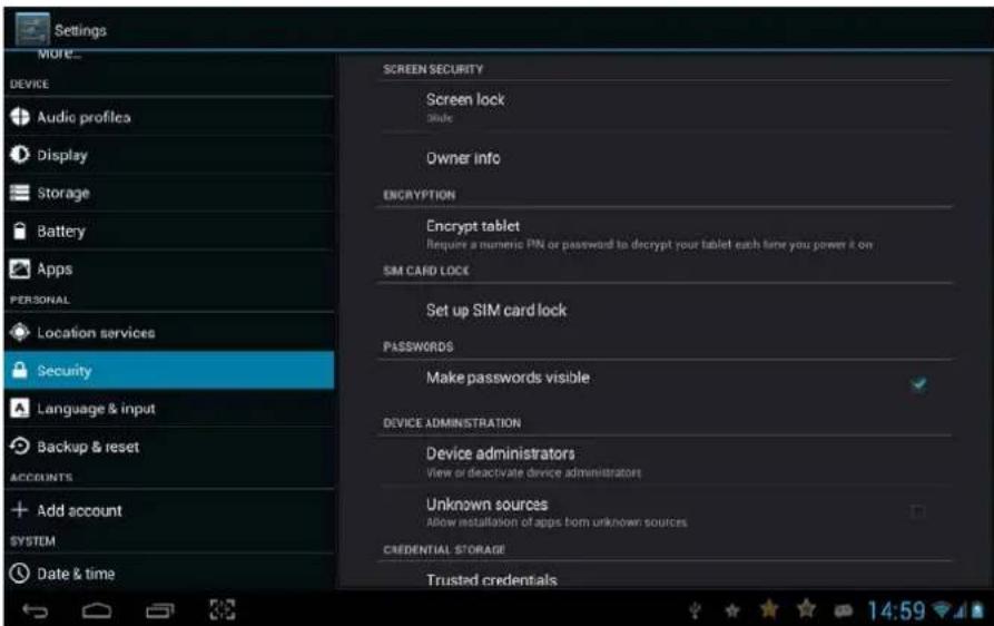 WOXTER Zielo Tab 100 - Seguridad - 1