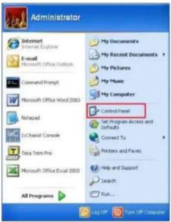 Administrator Internet Internet Explorer E-mail Microsoft Office Outlook Command Prompt Microsoft Office Word 2003 Notepad ExChat-Consult Console Tota Tom Pro Microsoft Office Email 2003 All Programs My Documents My Recent Documents My Pictures My Music My Computer Control Panel Set Program Access and Defaults Connect To Printers and Faces Help and Support Search Run... Log Off Turn Off Computer
