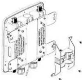ENGENIUS N600 ENH710EXT - To attach the ENH710EXT to a pole using the provided pole mounting kit: - 2