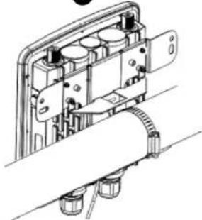 ENGENIUS N600 ENH710EXT - To attach the ENH710EXT to a pole using the provided pole mounting kit: - 7