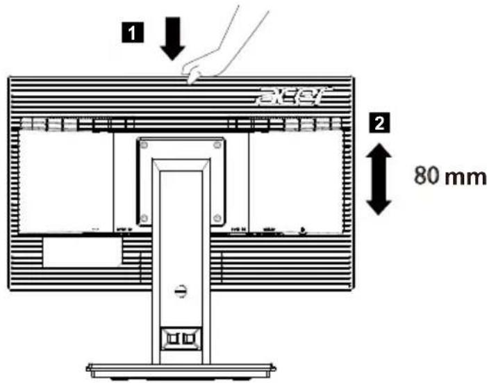 ACER B206WQLymdh - • Ajuste de altura - 1