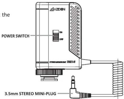 the POWER SWITCH AZDEN ON OFF STREEMOORANGE SMD-5 3.5mm STEREO MINI-PLUG