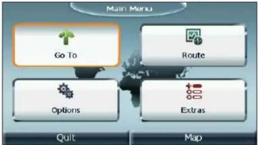 Main Menu Go To Route Options Extras Quit Map