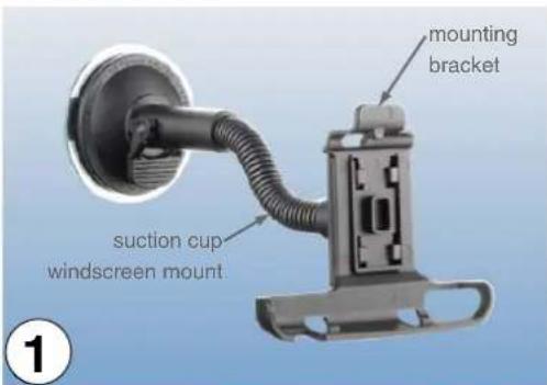 mounting bracket suction cup windscreen mount. 1