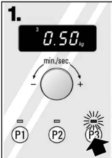 1. ³ 0.50 kg min./sec. - + P1 P2 P3