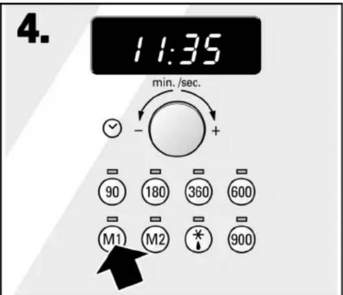 4. 11:35 min. /sec. + - 90 180 360 600 M1 M2 * 900