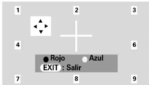 1 2 3 4 6 7 8 9 ● Rojo Azul EXIT : Salir
