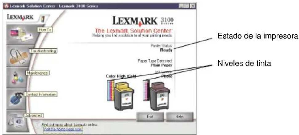 LEXMARK 3100 Series All-In-One - Uso del Centro de soluciones Lexmark - 1