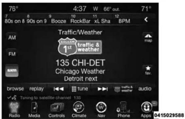 76° 4:37 W 66° out. 71° 80s on 8 90s on 9 Booze RockBar xL Sha BPM Traffic/Weather 1st traffic & weather 135 CHI-DET Chicago Weather Detroit next AM FM sxm map fav. browse replay tune traffic & audio Tuning to satellite channel 135 Radio Media Controls Climate Nav Phone Apps 0415029588