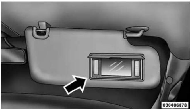 RAM 3500 Chassis Cab (2015) - Illuminated Vanity Mirror — If Equipped - 1