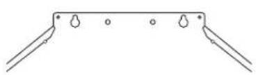 Pure mechanical bracket diagram without any text, numbers, or symbols