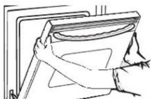 GE JB350DFBB - Para retirar la puerta: - 2