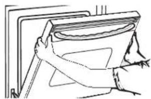 GE JB350DFBB - To remove the door: - 2