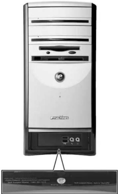 eMachines T2484 - eMachines contact information - 1
