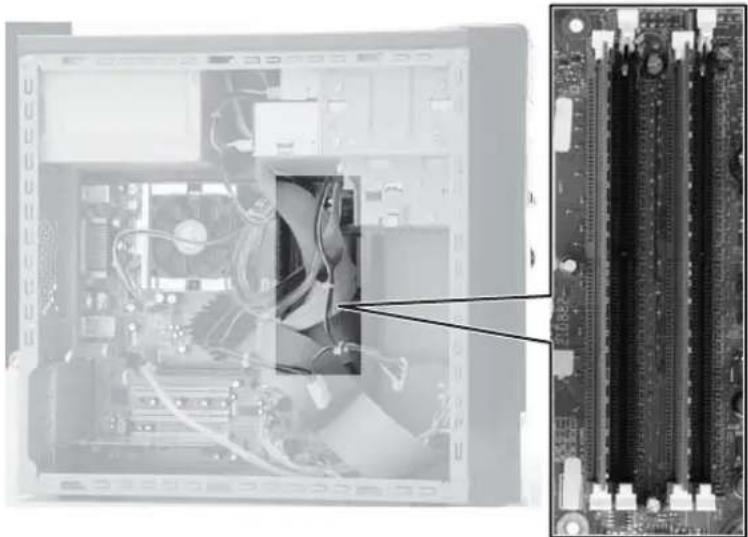 eMachines T1130 - To install or replace DIMM memory: - 2