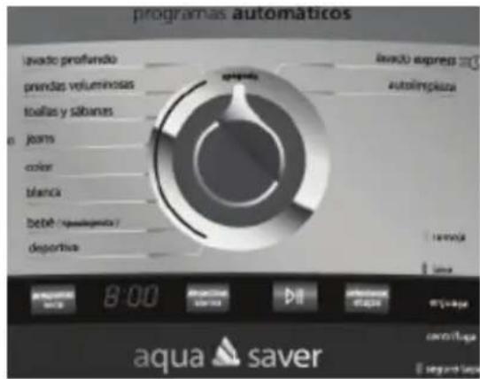 Mabe Aqua Saver LMG20589ZWGX - selección de programa - 1