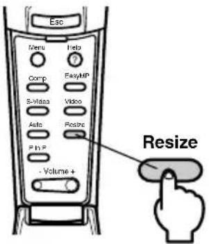 Esc Menu Help Comp EasyMP S-Video Video Auto Rosco F H F - Volume + Resize
