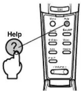 EPSON EMP-505 - Pulse el botón [Help]. - 2